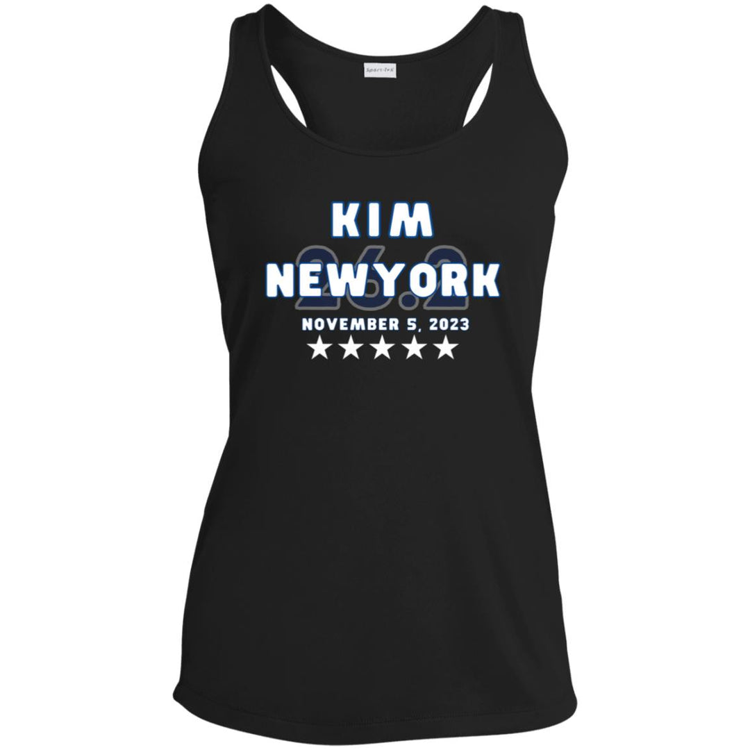 New York Race Day Tank, 26.2, Custom Marathon Shirt, Ladies' Performance Racerback Tank