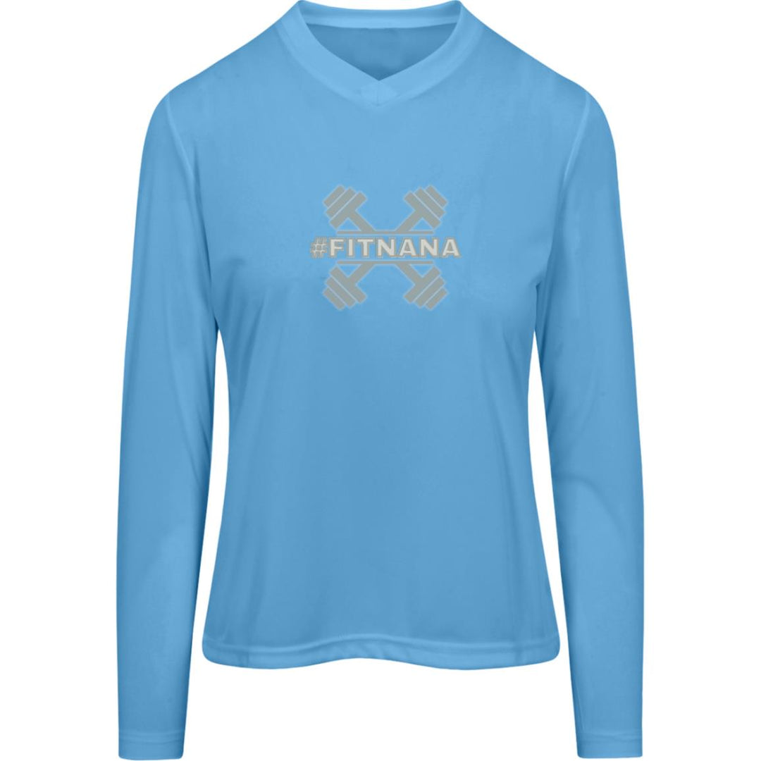 Fit Nana Workout Top, Women's Performance Long Sleeve Tee, Workout Nana, Fitness Grandma