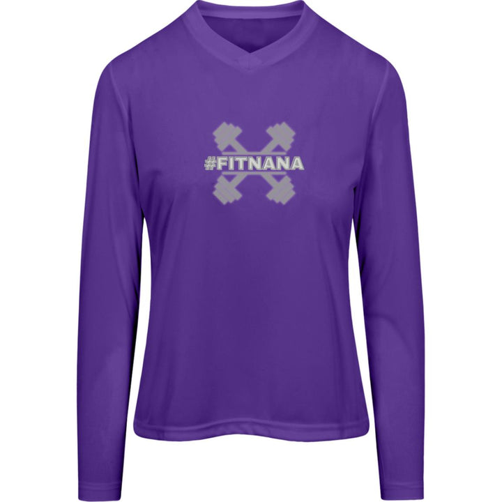 Fit Nana Workout Top, Women's Performance Long Sleeve Tee, Workout Nana, Fitness Grandma