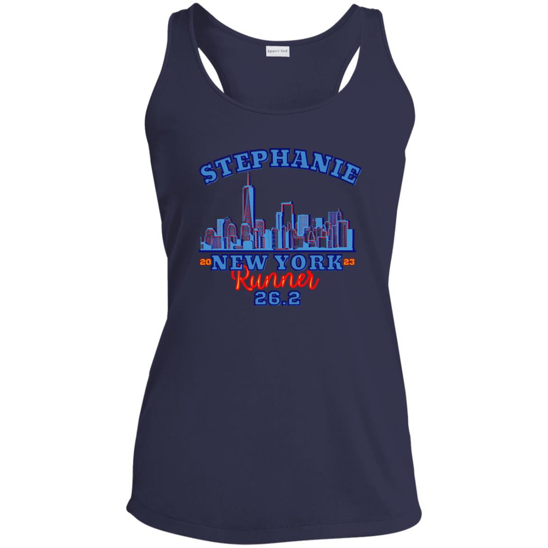 NYC Race Day Tank, Custom Race Day Shirt, 26.2, Marathon TankLadies' Performance Racerback Tank