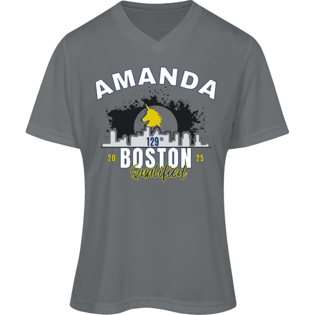 Boston Race Day Tee, Women's Performance Tee, Boston Qualified, Boston Runner, Personalized Marathon Shirt