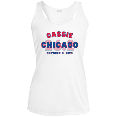 Chicago Race Day Tank, Custom Marathon Shirt, 26.2,Ladies' Performance Racerback Tank
