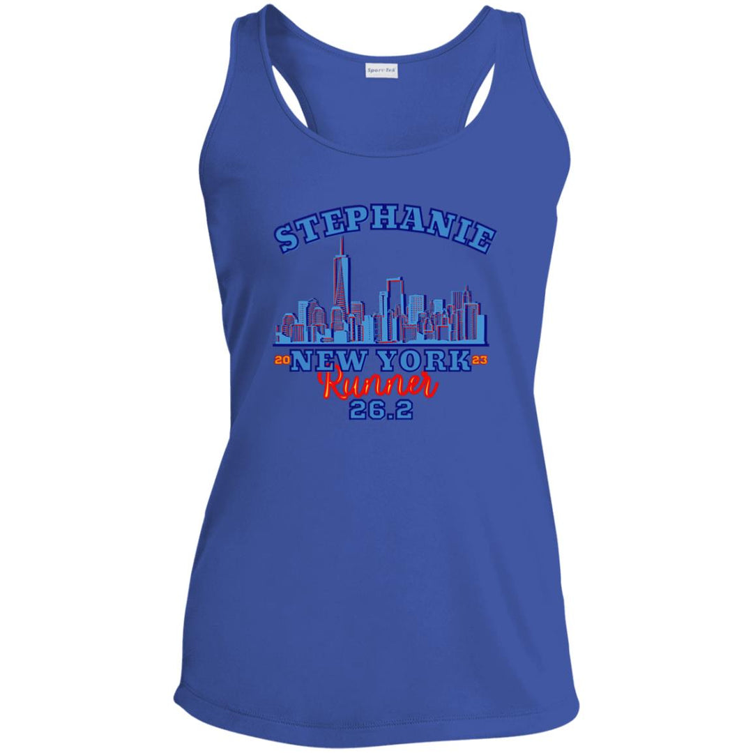 NYC Race Day Tank, Custom Race Day Shirt, 26.2, Marathon TankLadies' Performance Racerback Tank