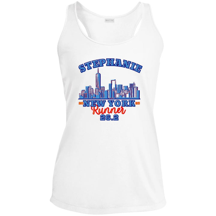 NYC Race Day Tank, Custom Race Day Shirt, 26.2, Marathon TankLadies' Performance Racerback Tank