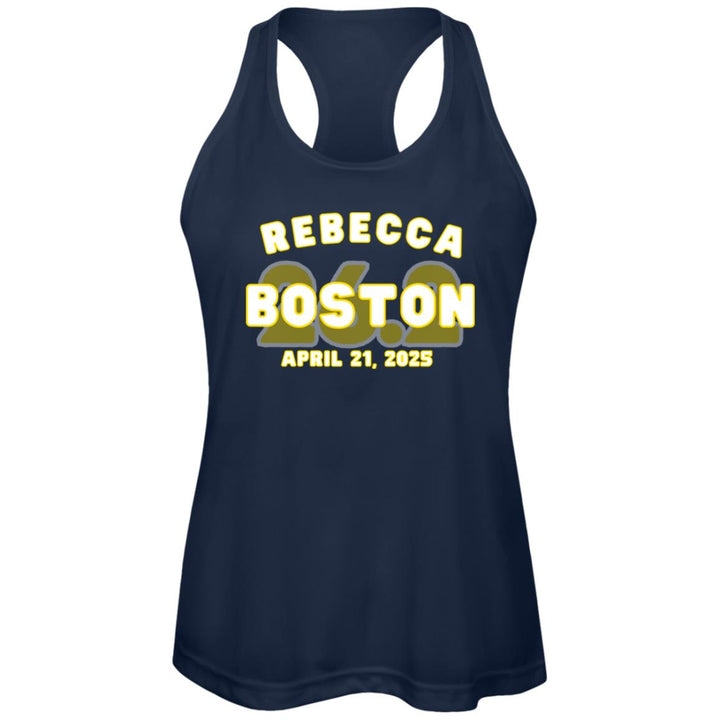 Boston Race Day Tank, Womens Racerback Tank, Boston Runner, Personalized Runners Tank, Run Boston