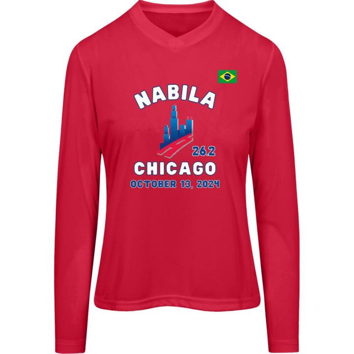 Chicago Race Day Shirt, Womens Performance Long Sleeve Tee