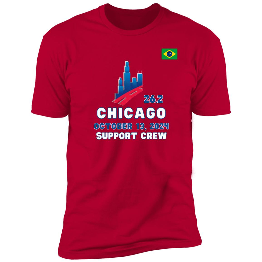 Chicago Support Crew, Premium Short Sleeve T-Shirt, Chicago Tee, Brazilian Flag