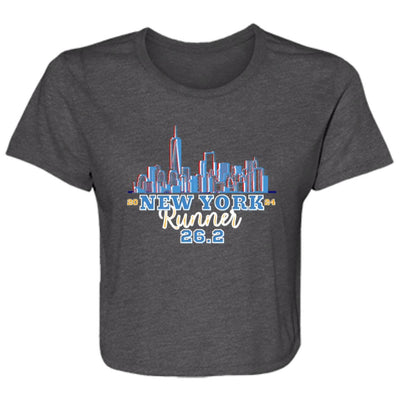 New York Runner,  Ladies' Flowy Cropped Tee,, 2024, 2025 New York Runner