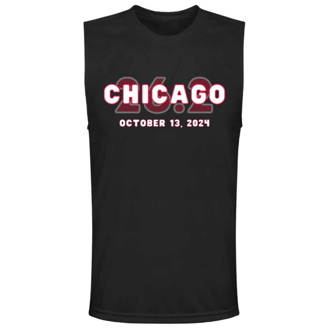 Chicago Race Day Tank, Men's Performance Tee, Chicago Runner, 2024 Chicago Race