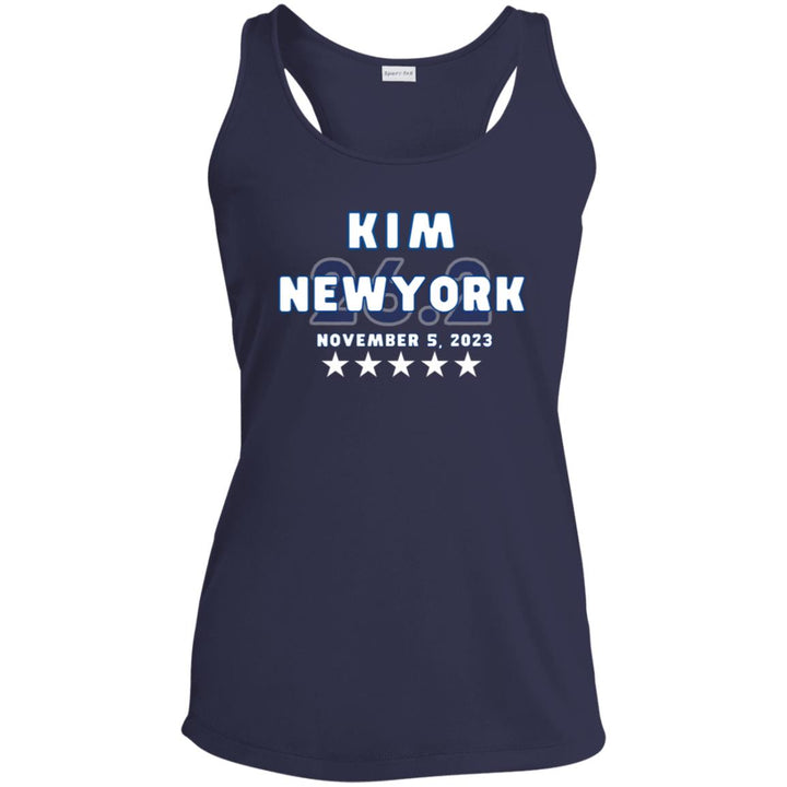 New York Race Day Tank, 26.2, Custom Marathon Shirt, Ladies' Performance Racerback Tank