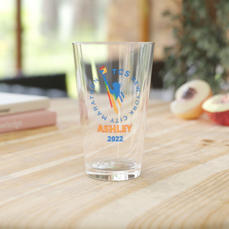 NYC Runner, 26.2 Pint Glass, 16oz, New York Runner Glass, Gift Marathon Runner, Beer Glass