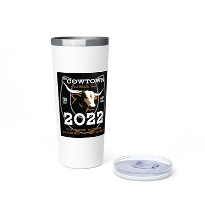 Cowtown Marathon Travel Mug, Copper Vacuum Insulated Tumbler, 22oz, Runners Gift, Personalized Marathon Gift