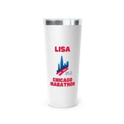 Chicago 26.2 Tumbler, Copper Vacuum Insulated Tumbler, 22oz, Runners Gift, Personalized Marathon Gift, Marathon Coffee Mug
