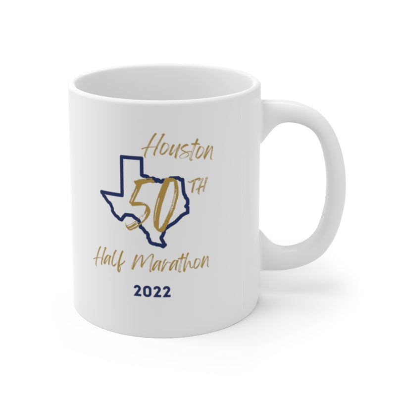 Houston Half Marathon Ceramic Mug 11oz, Houston 50th Marathon, Houston Half Marathon, 13.1 Houston, Aramco Half Marathon