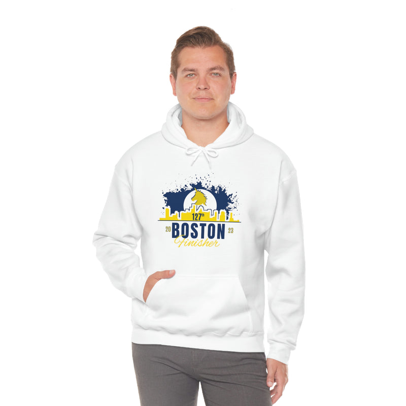 Boston Finisher Hoodie, Marathon Hoodie, Personalized Marathon Hoodie, Boston Runner, 2023 Boston Bib, Unisex Heavy Blend™ Hooded Sweatshirt
