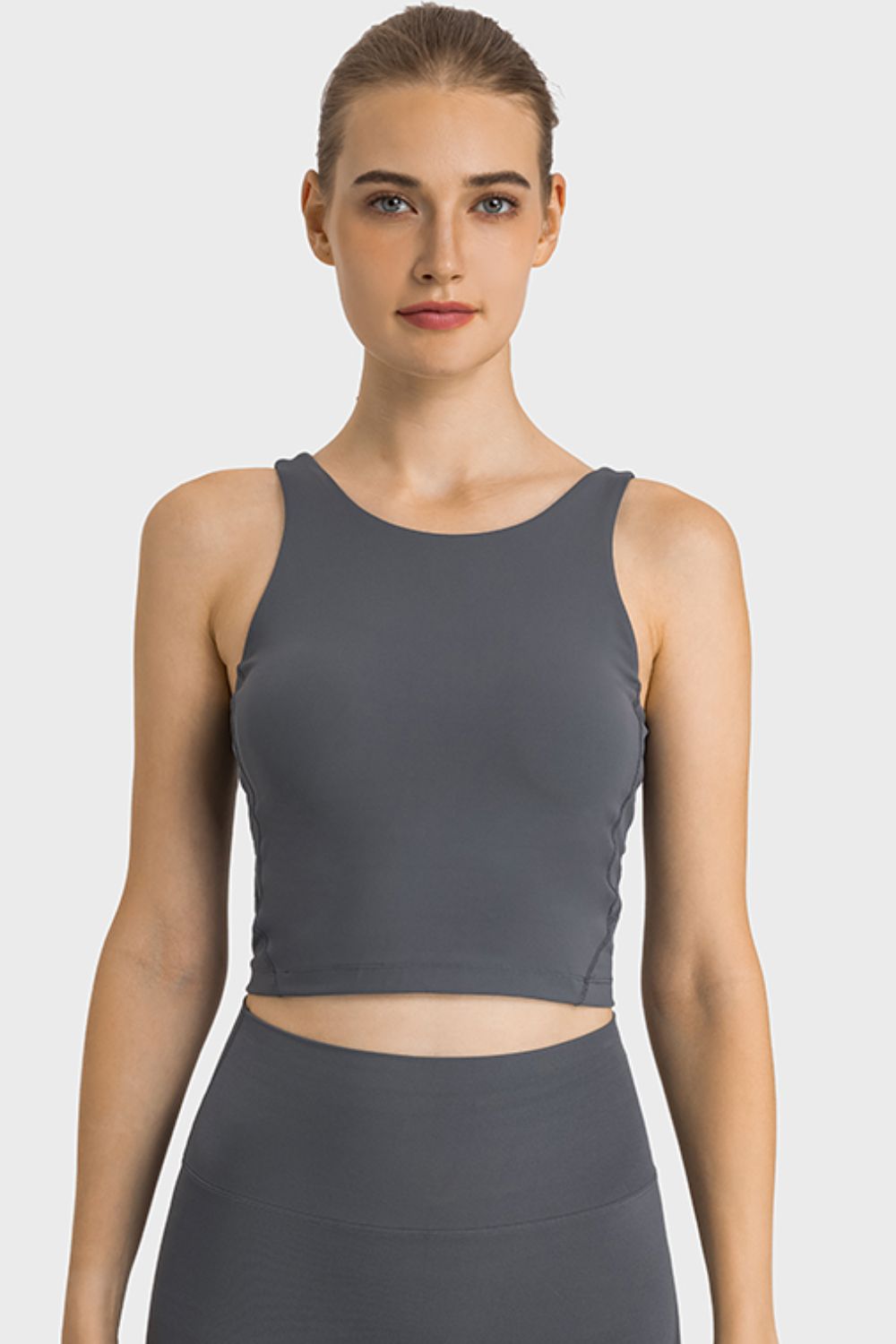 Cropped Sports Tank, Feel Like Skin Tank, Highly Stretchy Compfy Gym Tank