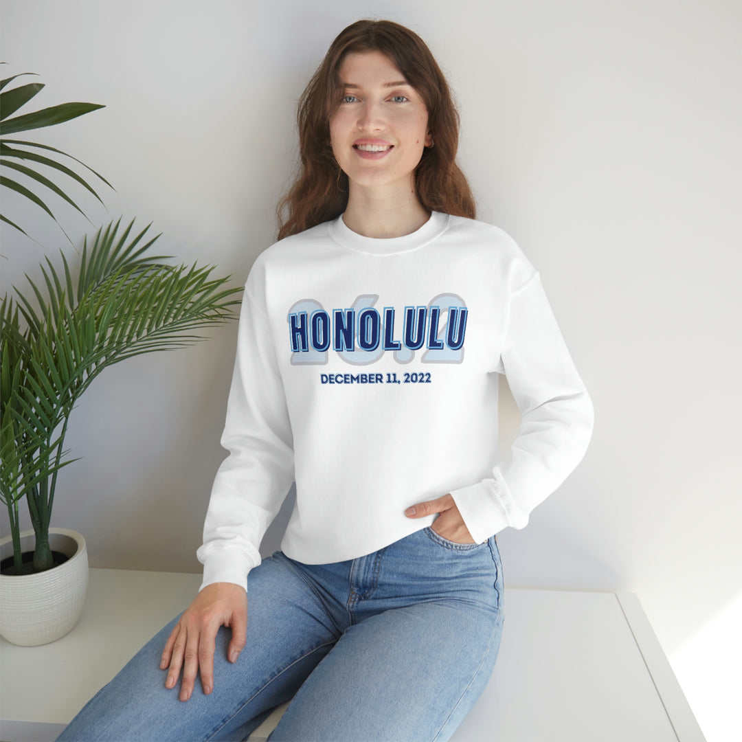 Honolulu Marathon, 26.2, Unisex Crewneck Sweatshirt, Honolulu Sweatshirt, Gift for Honolulu Runner