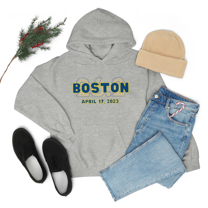 Boston Hoodie, 2023 Boston Sweatshirt, Heavy Blend Hooded Sweatshirt, Custom Hoodie, 26.2, Boston Runner, Boston Qualifier