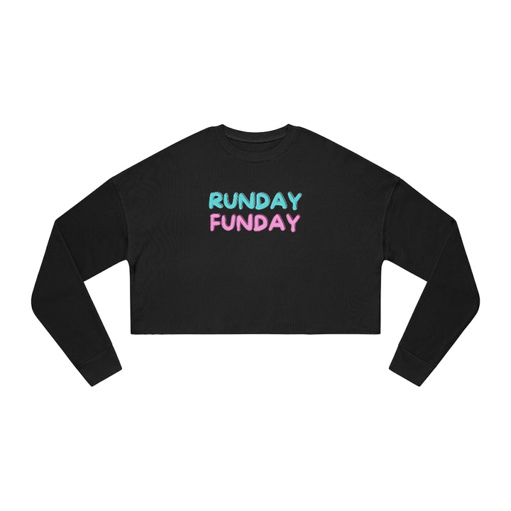 Runday Funday Cropped Sweatshirt, Women's Cropped Sweatshirt, Runners Shirt, Runners Cropped Top, Gift for Runner