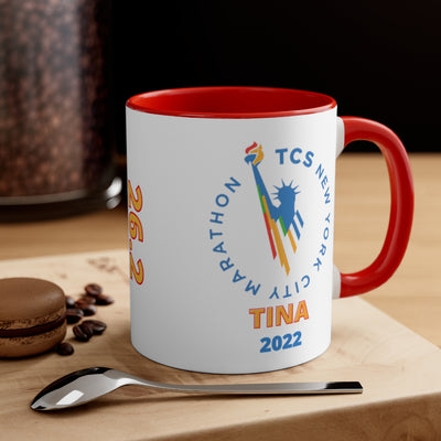 New York Marathon Cup, 2022 New York Marathon, Accent Coffee Mug, 11oz, 26.2 New York Marathon