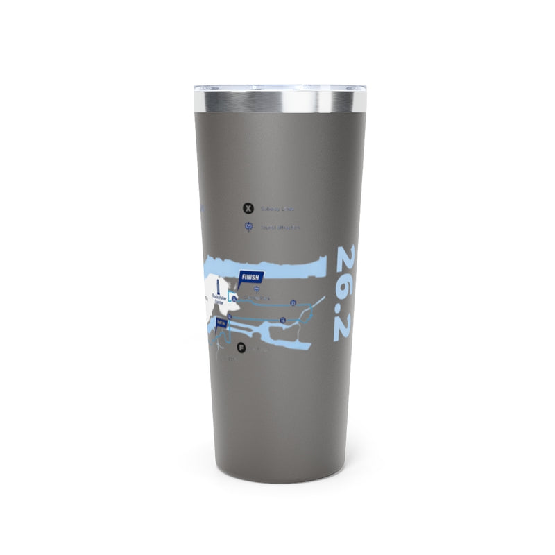 New York Marathon Travel Mug, Copper Vacuum Insulated Tumbler, 22oz, Runners Gift, Personalized Marathon Gift, New York Marathon Map Mug