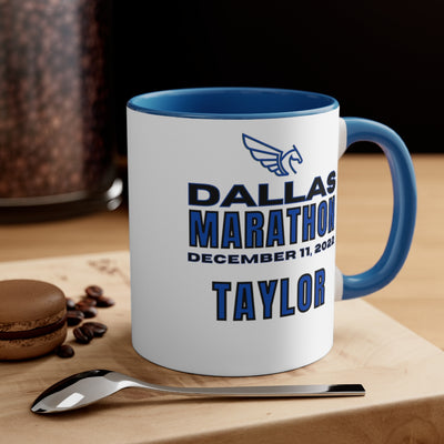 Dallas Marathon Coffee Cup, 11oz, Dallas Half Marathon, Dallas Marathon, Personalized Coffee Cup