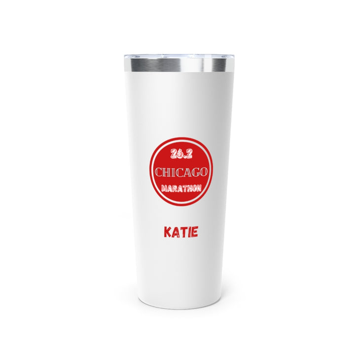 Chicago Travel Mug, Copper Vacuum Insulated Tumbler, 22oz, Runners Gift, Personalized Marathon Gift