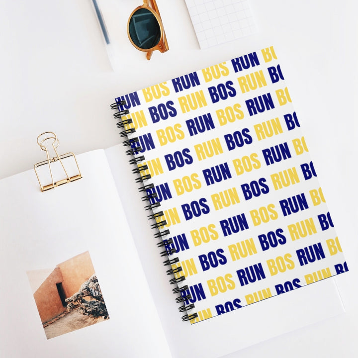 Boston Runner, RUN BOS, 26.2, Spiral Notebook, Gift for Boston Runner