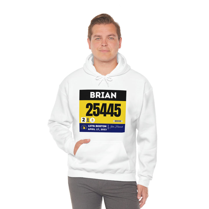 Boston Bib Hoodie, Marathon Hoodie, Personalized Marathon Hoodie, Boston Runner, 2023 Boston Bib, Unisex Heavy Blend™ Hooded Sweatshirt