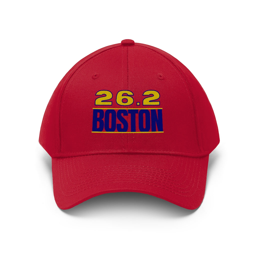 26.2 Boston Hat, Embroidered Marathon Cap, Unisex Twill Hat, Marathon Gift