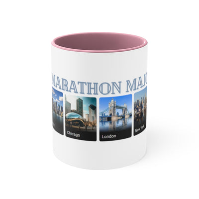 World Marathon Majors Coffee Cup, 11oz, Berlin Marathon, Boston Marathon, Chicago Marathon, London Marathon, Tokyo Marathon