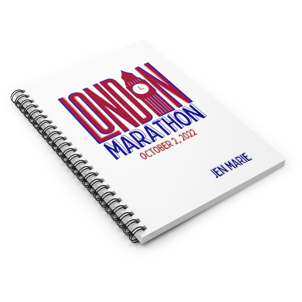 London Marathon, Personalized Marathon Gift, Marathon Journal, Travel Notebook, 26.2, London Runner Gift