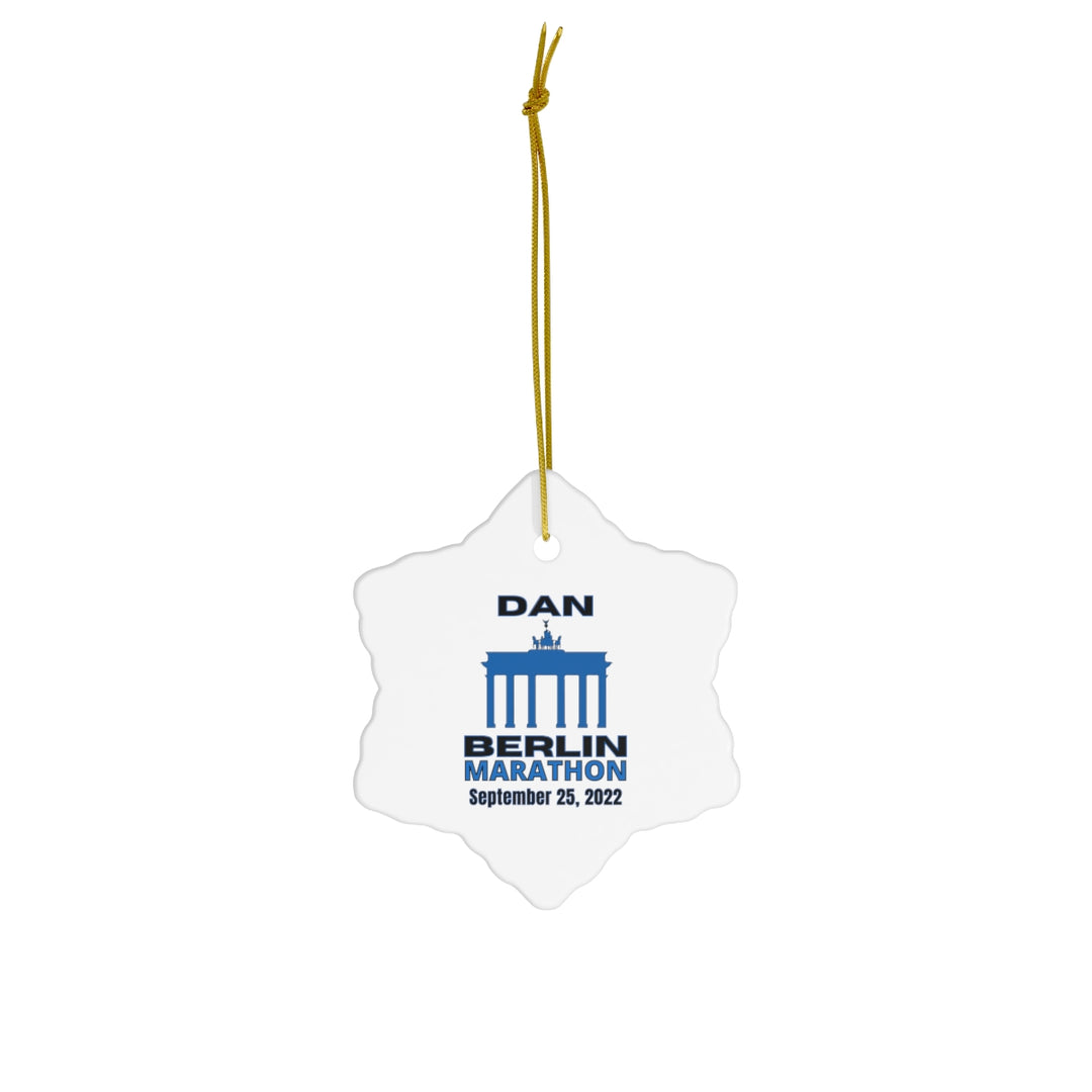 Berlin Marathon, Ceramic Ornament, Custom Berlin Marathon Gift, Berlin 26.2, Marathon Majors, Berlin Marathon Ornament