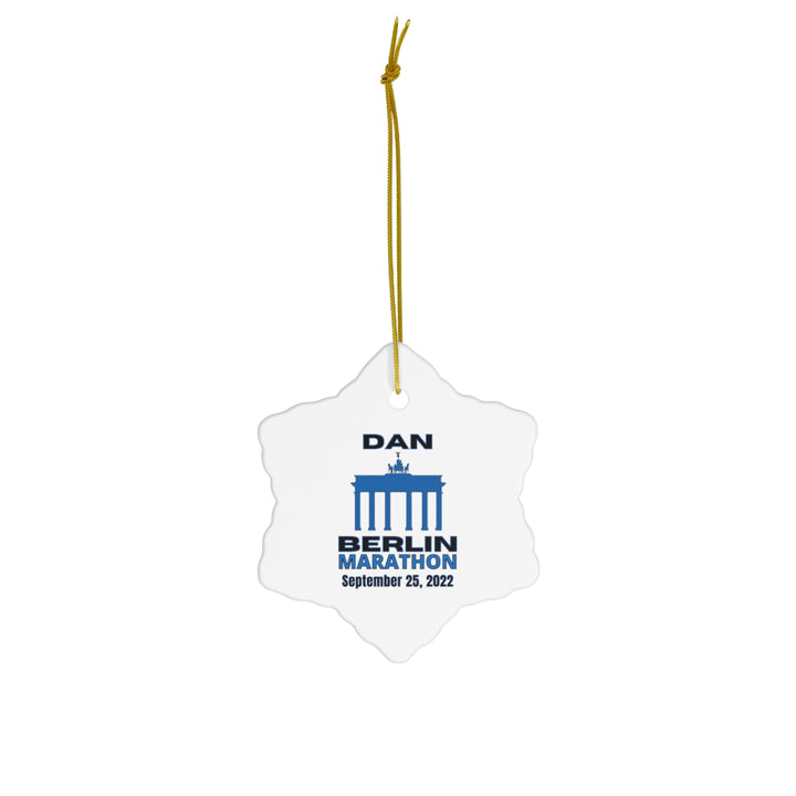 Berlin Marathon, Ceramic Ornament, Custom Berlin Marathon Gift, Berlin 26.2, Marathon Majors, Berlin Marathon Ornament