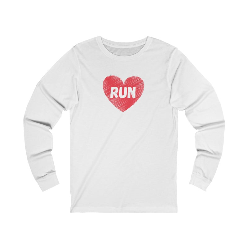 Love Run Shirt, I Love Running, I Heart Running, Unisex Jersey