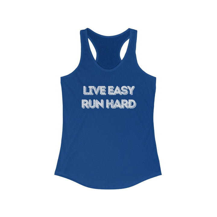 Live Easy Run Hard, Run Tank, Running, Gift for Runner, Marathoner, Women's Tank