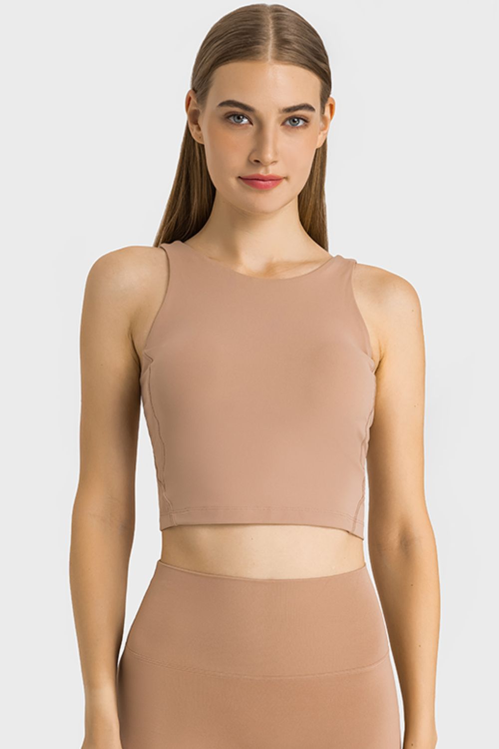 Cropped Sports Tank, Feel Like Skin Tank, Highly Stretchy Compfy Gym Tank