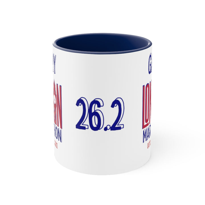 London Marathon Cup, 2022 Marathon, Accent Coffee Mug, 11oz, 26.2 London Mug, Personalized London Marathon Gift