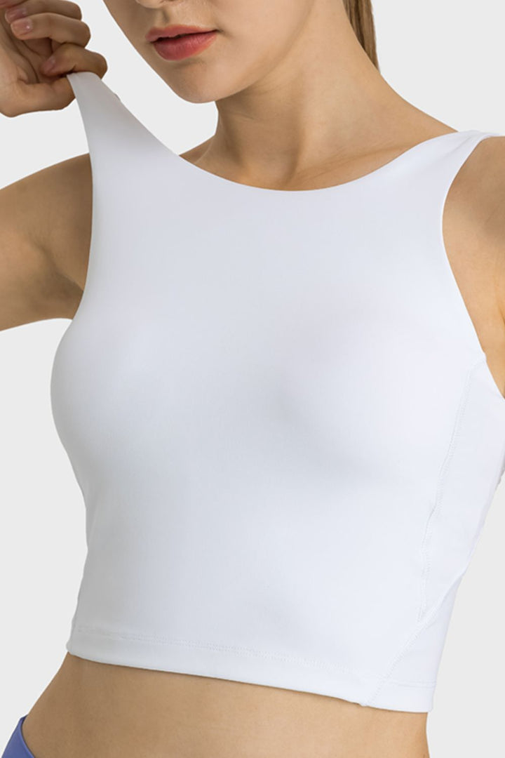 Cropped Sports Tank, Feel Like Skin Tank, Highly Stretchy Compfy Gym Tank