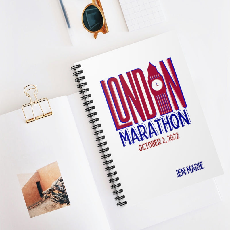 London Marathon, Personalized Marathon Gift, Marathon Journal, Travel Notebook, 26.2, London Runner Gift