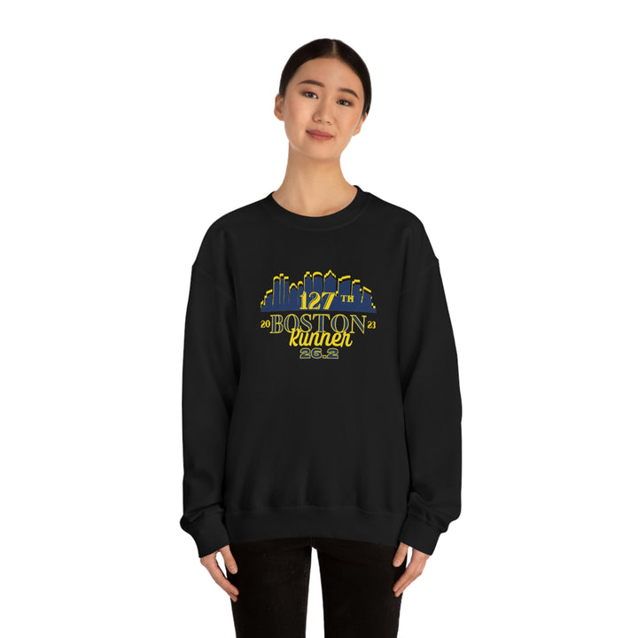 Boston 26.2 Support Crew Sweatshirt, Boston Support Crew, Unisex Heavy Blend Crewneck Sweatshirt