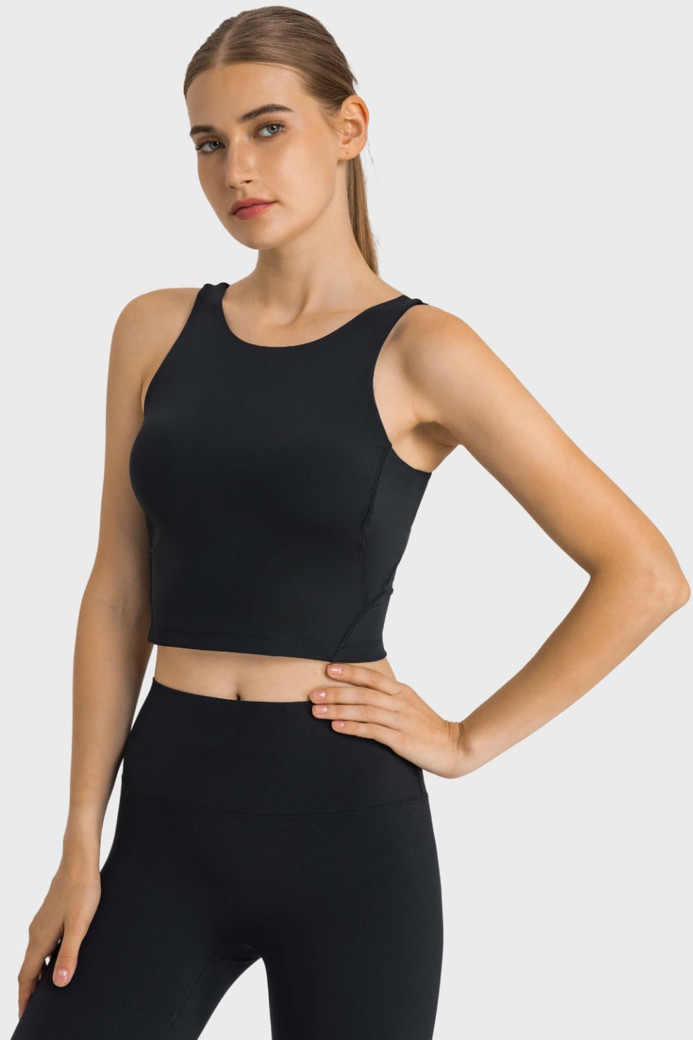 Cropped Sports Tank, Feel Like Skin Tank, Highly Stretchy Compfy Gym Tank