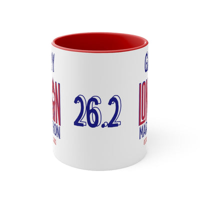 London Marathon Cup, 2022 Marathon, Accent Coffee Mug, 11oz, 26.2 London Mug, Personalized London Marathon Gift
