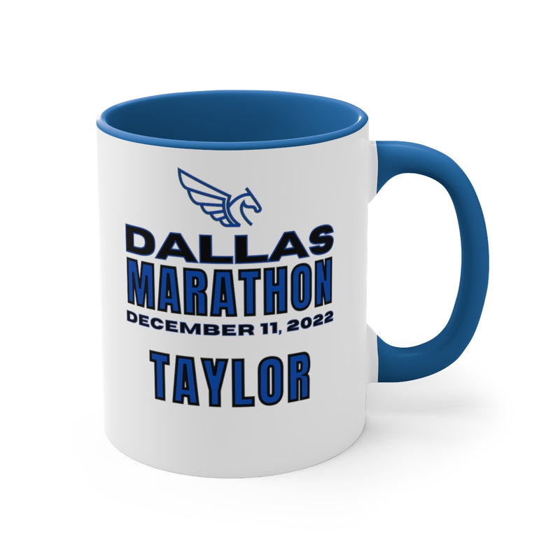 Dallas Marathon Coffee Cup, 11oz, Dallas Half Marathon, Dallas Marathon, Personalized Coffee Cup