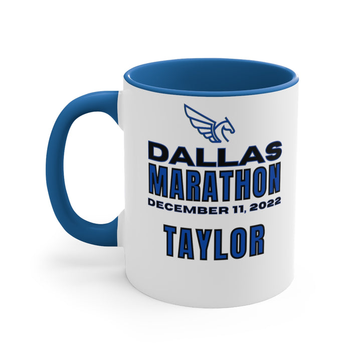 Dallas Marathon Coffee Cup, 11oz, Dallas Half Marathon, Dallas Marathon, Personalized Coffee Cup