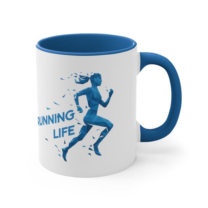 Running Life Cup, Mug for Runner, Accent Coffee Mug, 11oz, Gift for Runner,