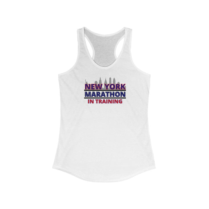 New York Runner in Training Tank, 26.2 NYC in Training Shirt, Women's Ideal Racerback Tank, Marathon in Training