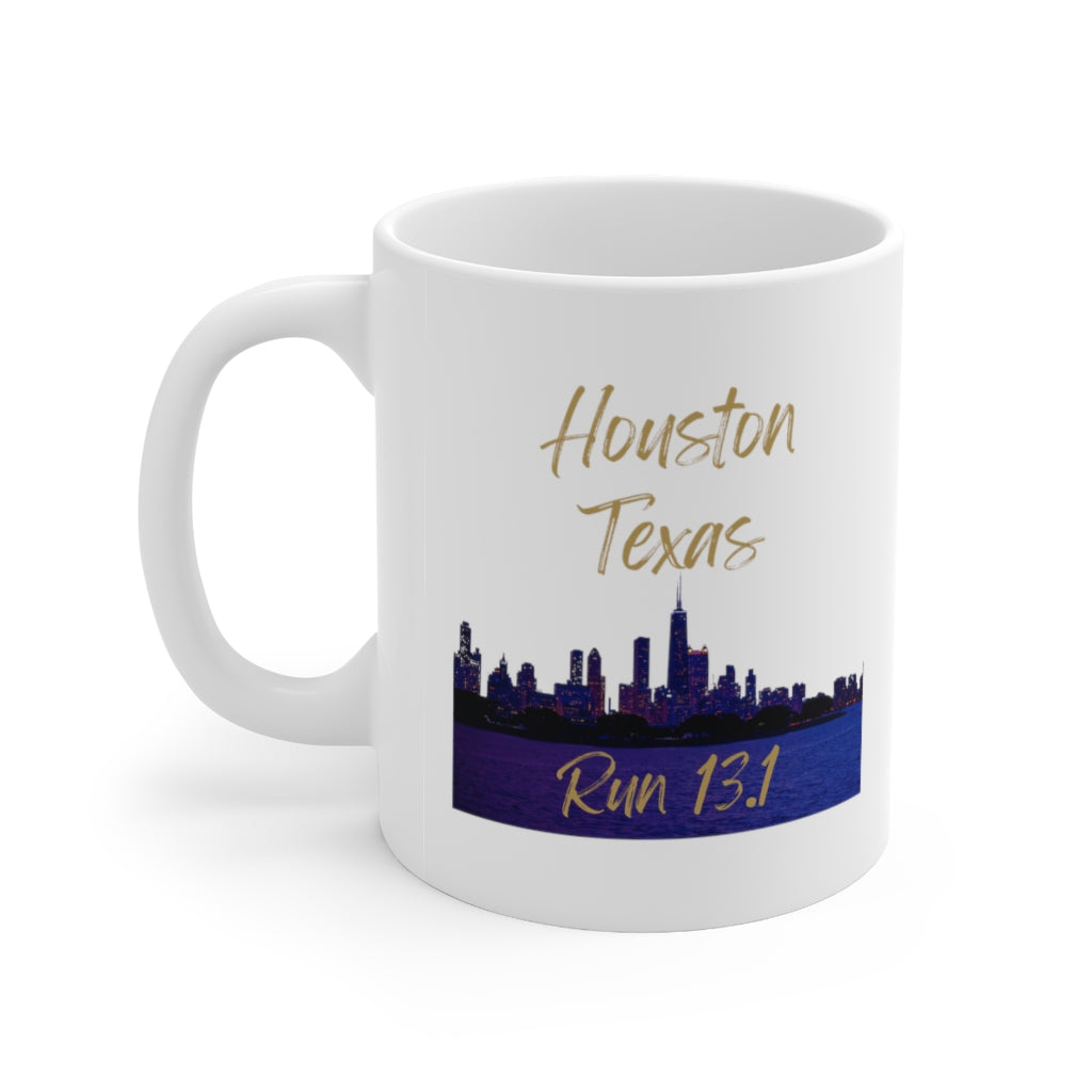 Houston Half Marathon Ceramic Mug 11oz, Houston 50th Marathon, Houston Half Marathon, 13.1 Houston, Aramco Half Marathon