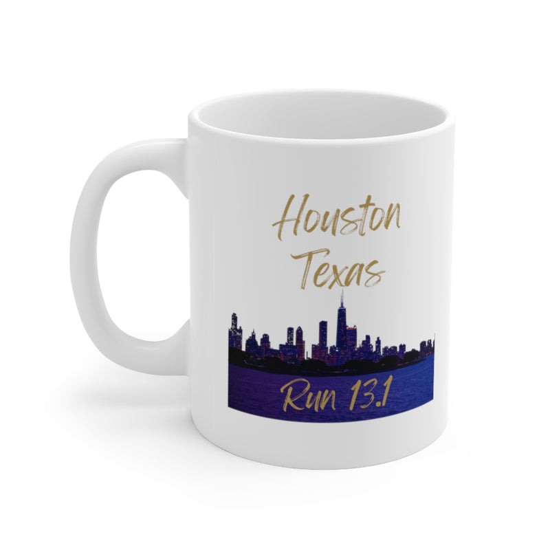 Houston Half Marathon Ceramic Mug 11oz, Houston 50th Marathon, Houston Half Marathon, 13.1 Houston, Aramco Half Marathon