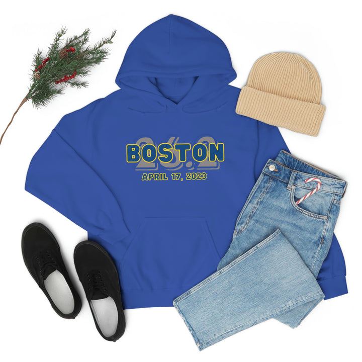 Boston Hoodie, 2023 Boston Sweatshirt, Heavy Blend Hooded Sweatshirt, Custom Hoodie, 26.2, Boston Runner, Boston Qualifier